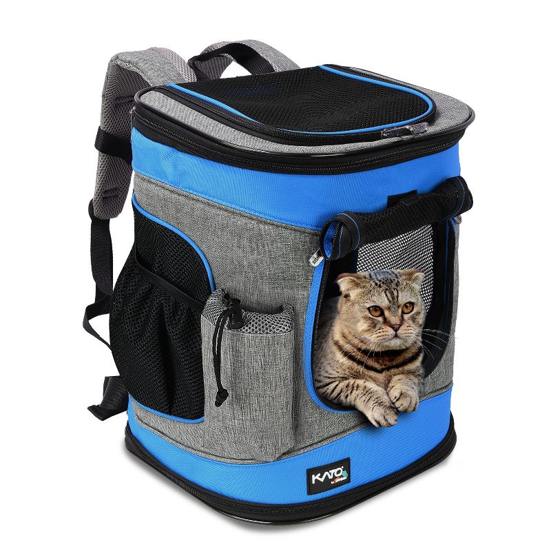 Tirrinia Two-Sided Entry Pet Carrier Backpack for Cats & Small Dogs, Airline-Approved, Padded Back Support, Ideal for Hiking, Walking, Cycling, 3 of 10