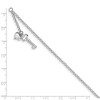Black Bow Jewelry 14k White Gold Puffed Heart And Key Dangle Anklet, 10 Inch - 3 of 4