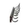 Spectrum Diversified Millbrook Wall Mount 5 Hook Wood Rack: Portable Universal Storage, Metal & Wood, Multicolored - 2 of 4