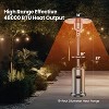 Patio Heater 48,000Btu Propane Outdoor Heaters, Stainless Steel Burner with Wheels, Standing Outdoor Fireplace for Backyard, Terraces - 3 of 4