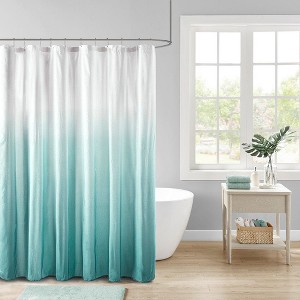PAGED 72x72 Inch Shower Curtain Modern Shower Curtain with Ombre Design for Bathroom, Machine Washable - 1 of 4