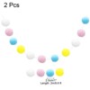 Unique Bargains Colorful Felt Ball Flexible Wear-resistant Pom Pom Garland 2 Pcs - 2 of 4