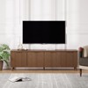 Sevobal Decorative Storage Cabinets TV Stand, Mid-Century Modern Four Door Cabinet Storage for Living Room Bedroom, Dark Brown 59.1*13.8*17.7 - 4 of 4