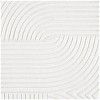 Wooden Geometric Handmade Carved Panel Wall Decor with Looped Sand Art Design - CosmoLiving by Cosmopolitan - 2 of 4