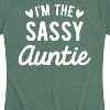 Women's - Instant Message - I'm the Sassy Auntie Short Sleeve Graphic T-Shirt - 2 of 4