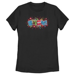 Women's Minecraft Creeper Boom Colorful T-Shirt - 1 of 4