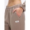 Peloton Women's Waffle Wide Leg Sweatpant, Taupe Grey - image 4 of 4