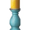 Earth Candle Holder Set of 2, Turquoise Small, 13" by Manual Woodworkers and Weavers - 2 of 3