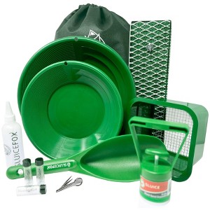 All-in-One Gold Panning Kit with Portable Sluice – Featuring Miners Moss, Gold Trap Mat and Classifier for Streamlined Gold Prospecting - 1 of 4