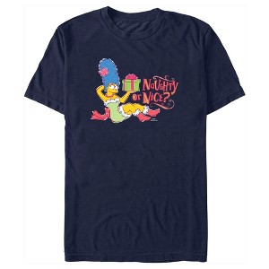 Men's The Simpsons Marge Naughty or Nice T-Shirt - 1 of 4