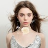 Unique Bargains Prom Wedding Adjustable Delicate Fabric Camellia Choker Necklace 82.68" - 4 of 4