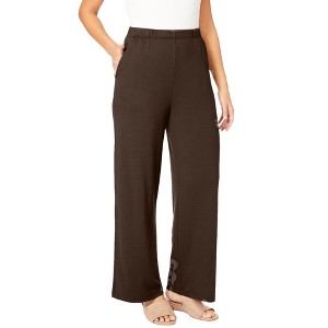 Jessica London Soft Ease Wide Leg Pant - 1 of 4