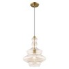 Livex Lighting Art Glass 1 - Light Pendant in  Antique Brass - 4 of 4