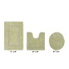 Lux Premium 100% Cotton  Ultra-Soft Tufted Solid Reversible 3 Piece Bath Rug Set, Water-Absorbent, Durable, Machine Washable Bathroom Rug - 2 of 4