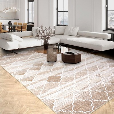 Area Rugs Moroccan Rugs Geometric Rug Non-Slip Rugs Abstract Distressed Accent Carpet