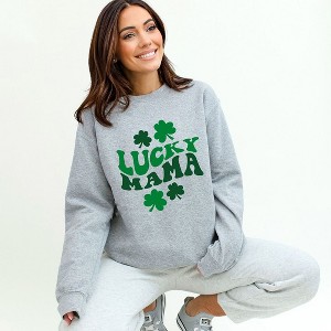 Simply Sage Market Women's Graphic Sweatshirt Lucky  Mama Clovers - 1 of 4