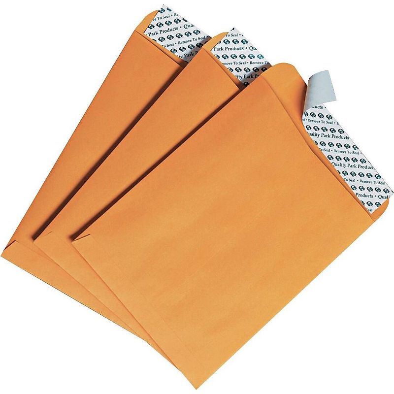 Quality Park Redi Strip Catalog Envelope #55 6 x 9 Brown Kraft 100/Box 44162, 2 of 3