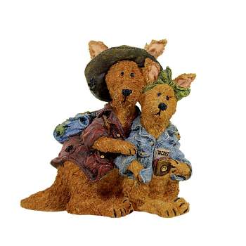 Boyds Bears Resin 3.0 Inch Joey & Alice Outback...The Trekkers Noah's Ark Bearstone Kangaroo Animal Figurines