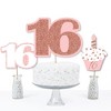 Big Dot of Happiness 16th Pink Rose Gold Birthday - Happy Birthday Party Centerpiece Sticks - Table Toppers - Set of 15 - 3 of 4