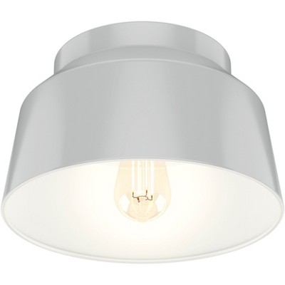 Dove Grey Aluminum LED Mid-Century Modern Flush Mount