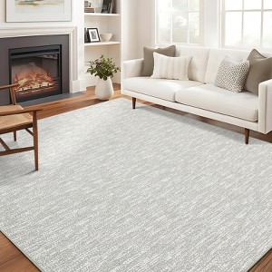 Ultra-Thin Soft Modern Contemporary Washable Area Rug Indoor Floor Carpet for Bedroom Living Room or Dining Room - 1 of 4