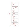 NicBex 55.7 Inch Tall Bathroom Storage Cabinet,Slim Storage Cabinet with Open Shelves and 1 Drawer - 3 of 3