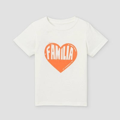 Latino Heritage Month Toddler Familia Short Sleeve T-Shirt - White 2T