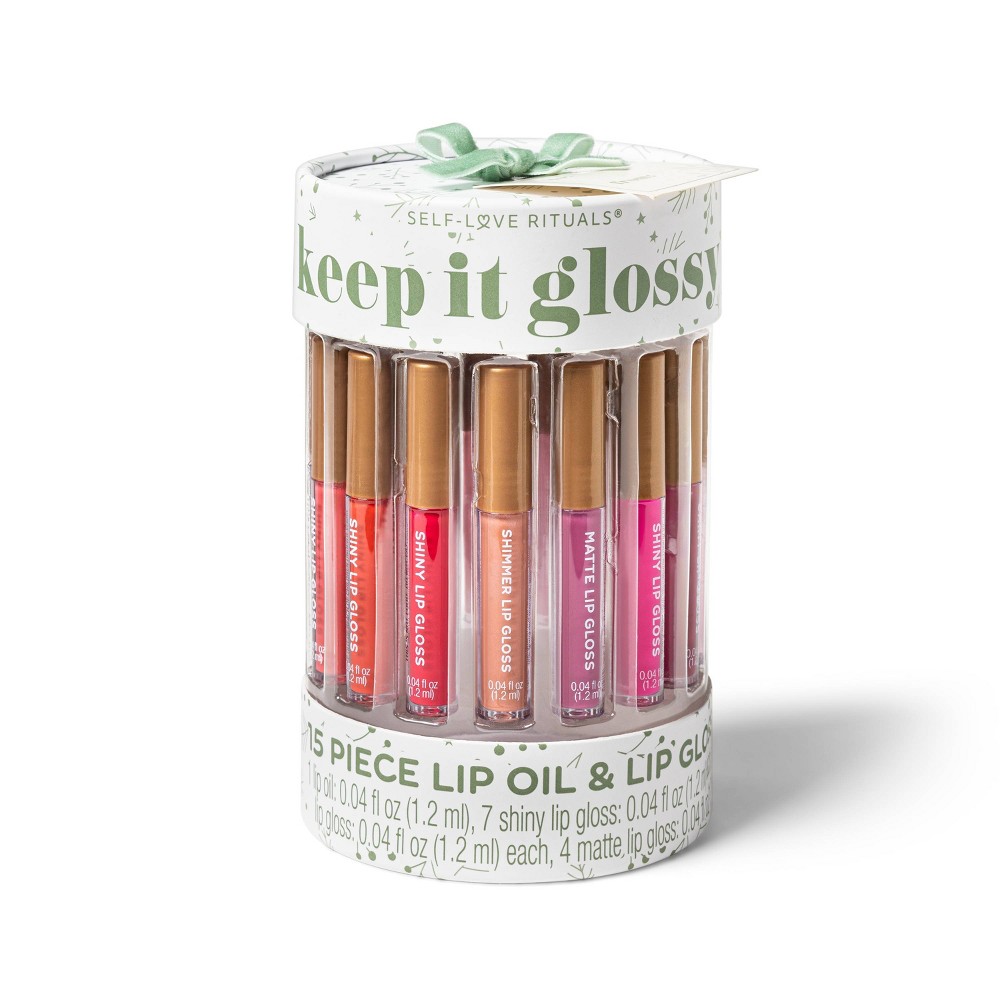 Self Love Rituals Keep it Glossy Lip Gloss Set - 0.61 fl oz/15ct
