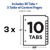 Avery Dividers for 3 Ring Binders, 10 Tabs per Set, Customizable Table of Contents, Multicolor Tabs (3 Sets of 11072) - 4 of 4