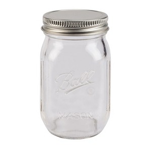 Ball 4oz 4pk Glass Mini Mason Jar with Lid: Spice Storage, Clear Food Container Set, Dishwasher-Safe, Metal Lid - 1 of 4