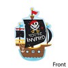 Big Dot of Happiness Pirate Ship Adventures - Shaped Fill-In Invitations - Skull Birthday Party Invitation Cards with Envelopes - Set of 12 - 3 of 4