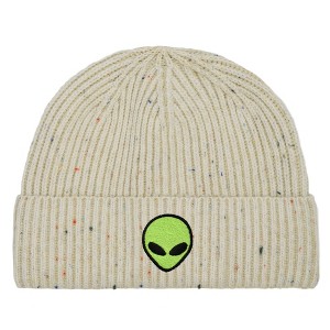 Dalix Alien Fisherman Beanie Hat Winter Knit Cuffed Watch Cap Mens - 1 of 4