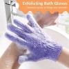 30 Pcs Exfoliating Gloves for Shower, Body Exfoliator Glove with Hanging Loop, Scrub Exfoliate Glove Mitt Bath Face Spa Hand Scrubber - 4 of 4