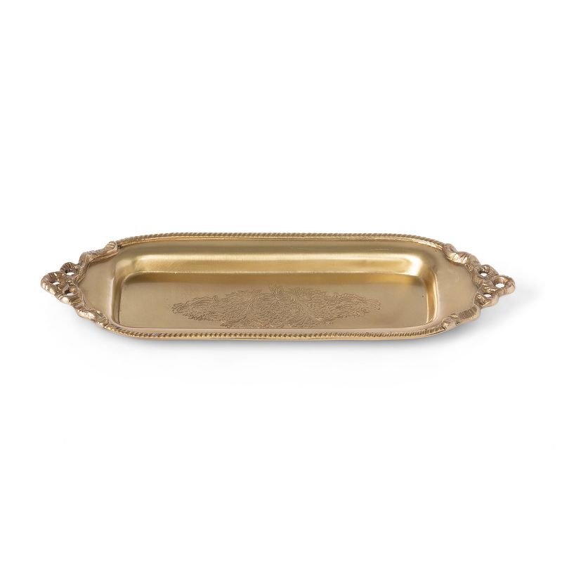 Park Hill Collection Antique Brass Tip Tray, 1 of 4