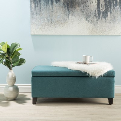Modern Storage Ottoman Fabric for bedroom living room-Christopher Knight Home