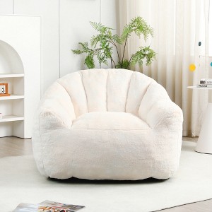 Airsurfer Bean Bag Chair with Armrests, Stuffed with High-Density Foam ¨C Comfy Lazy Sofa for Adults in Living Room or Bedroom - 1 of 4