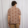 Campus Sutra Men Men's Mocha Brown Floral-Lined Oversized Shirt - 4 of 4