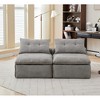 66'' Soft Chenille Modular No-Armrests DIY Sofa with Neck and Lumbar Pillows, Upholstered, Perfect for Reading Nook or Apartment Living - 4 of 4