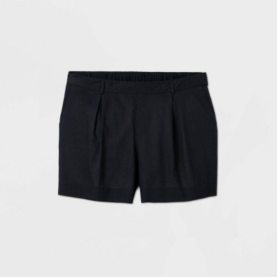 plus linen shorts