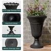 SEVOBAL 15.7" Planters Flower Pot 2-Pack Flower Pots with Award-Winning Design Indoor Outdoor Plants Green Plant Patio, Black, 15.76"*15.76"*23.64" - 4 of 4