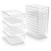 Sorbus 10 Pack Medium Clear Plastic Storage Bins with Handle  - Perfect for kitchen, bathroom, pantry & more - 3 of 4