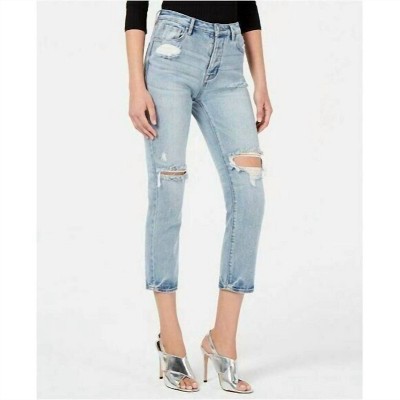 Women's The Icon Distressed friend Crop Ripped Jeans - KENDALL + KYLIE