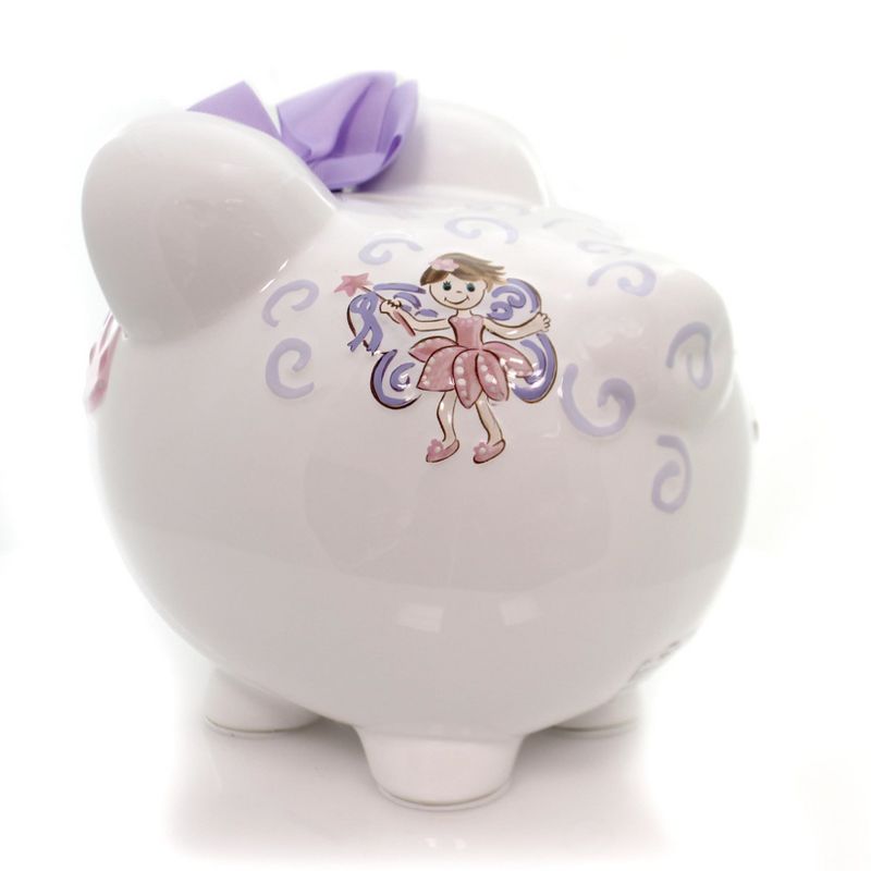 Child To Cherish 7.75 In Fancy Fairy Castle Piggy Bank Crown Money Saver Decorative Banks, 2 of 5