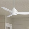 52" Minka Aire Modern Hugger 3 Blade Outdoor Ceiling Fan with LED Light White Wet Rated for Patio Exterior Porch Gazebo Garage - 2 of 4