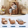 Garvee Power Recliner Chair, Swivel Rocker Chair, Chenille Upholstered Glider Recliner with USB Ports, Ergonomic High Back Single Sofa - 3 of 4
