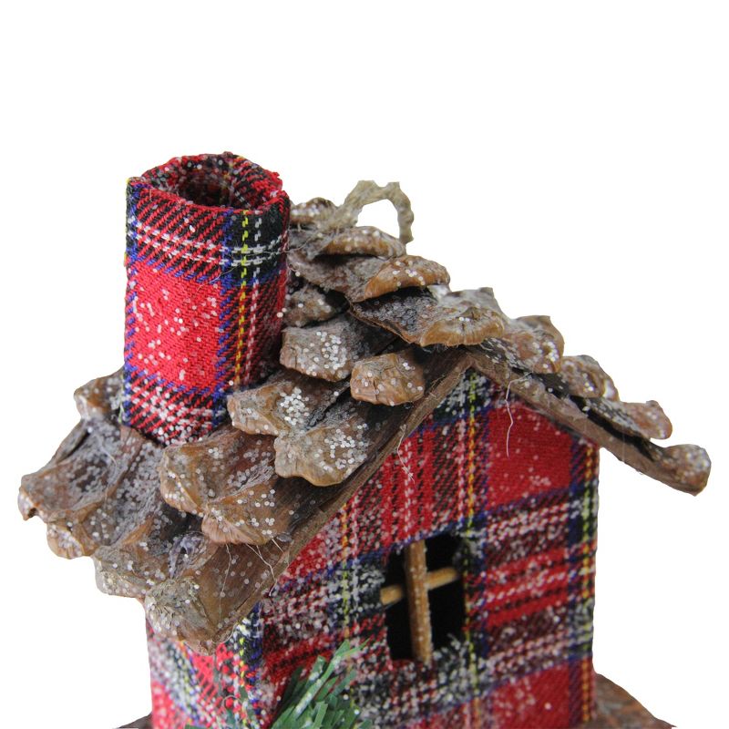 Northlight 4.25" Plaid Country Cabin Christmas Ornament - Red, 3 of 6