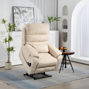 Electric Lift Recliner Chair with Massage and Heating, Cup Holder and Wireless Charging - 1 of 4