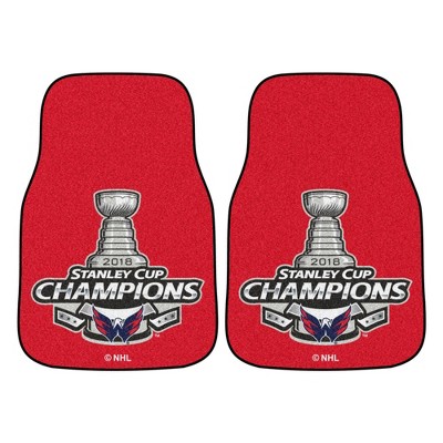 NHL Washington Capitals Stanley Cup Champions Carpet Car Mat Set - 2pc