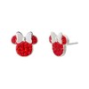 Disney Womens Minnie Mouse Sterling Silver Pave Crystal Birthstone Stud Earrings - 4 of 4
