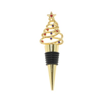 Unique Bargains Christmas Tree Bottle Stopper Zinc Alloy PTR 4.33"x1.26"x0.79" 1 Pc